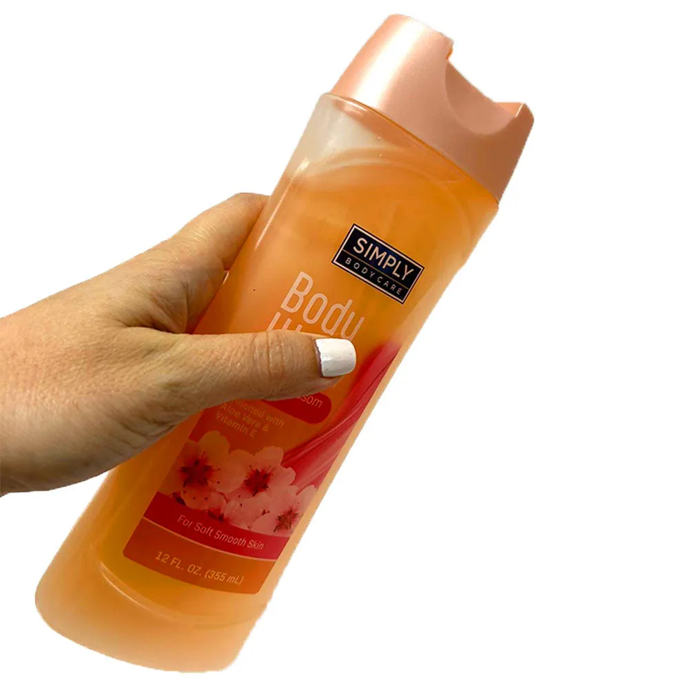 1 Women's Body Wash Aloe Vitamin E Soft Skin Shower Gel Soap Peach Blossom 12oz