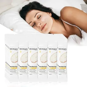 30 Piece Rice Raw Pulp Sleeping Facial Masks Whitening Anti Wrinkle Moisturizing