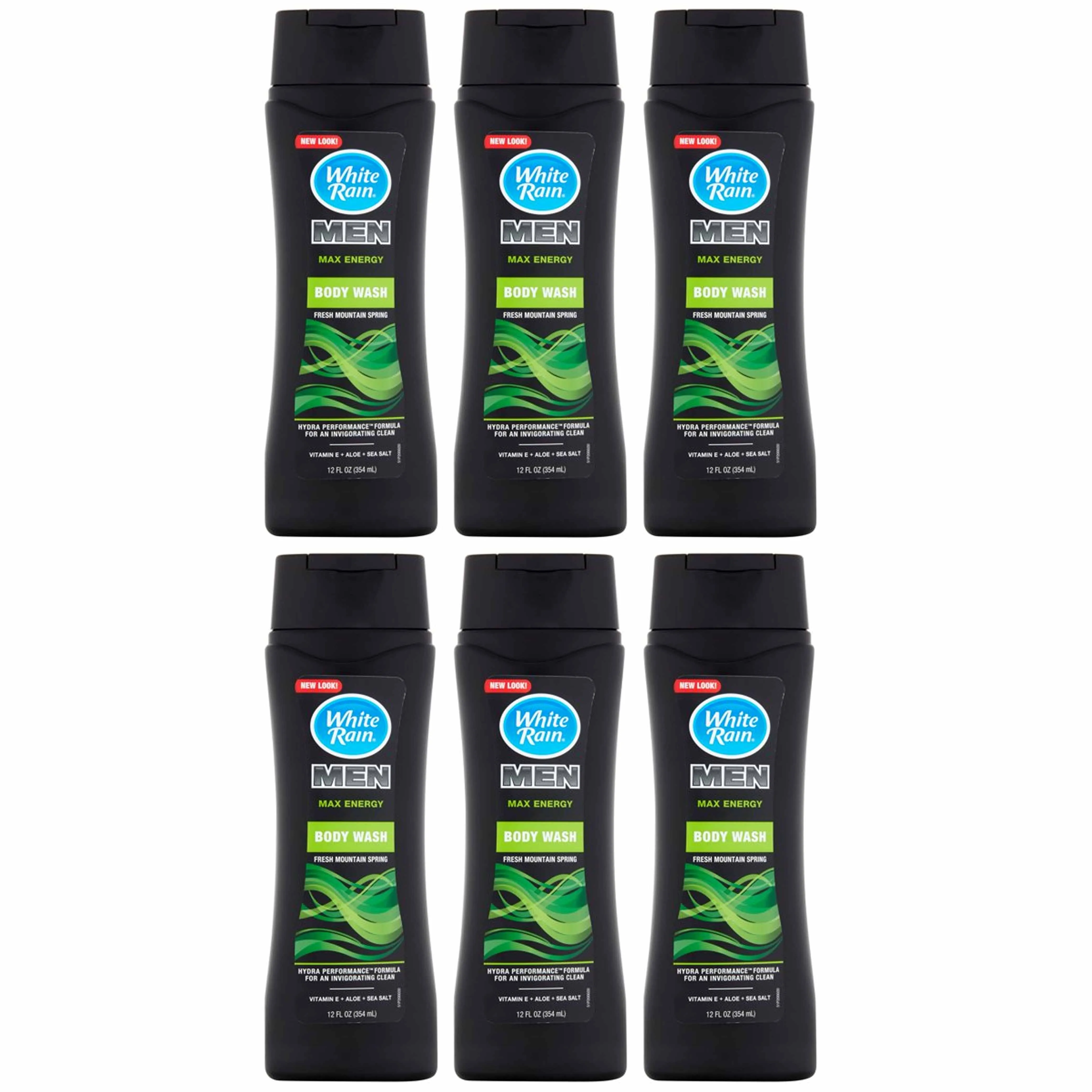 6 Men's Moisturizing Body Wash Shower Gel Max Hydration Fresh Soap Cleanser 12oz