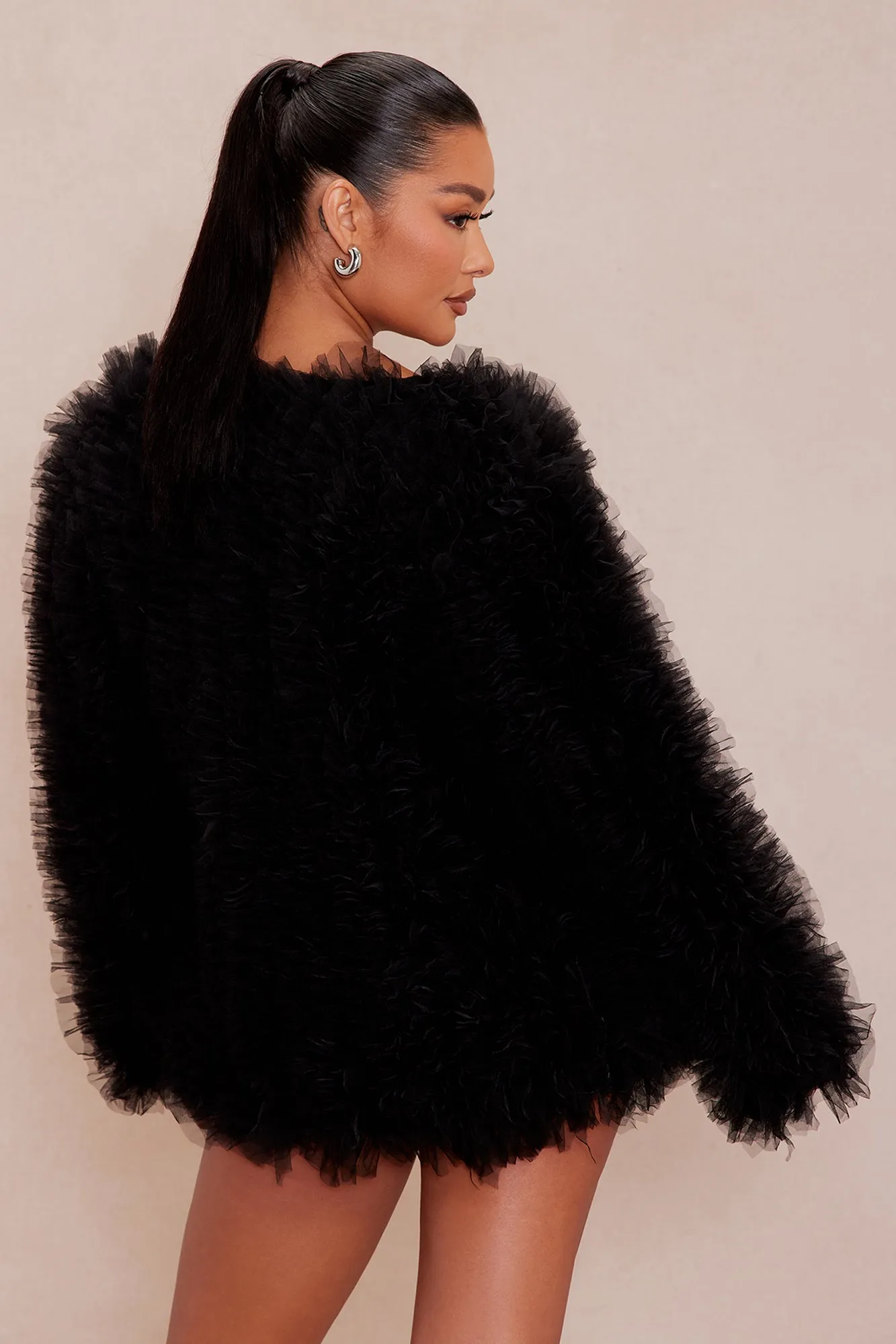 Aspen Tulle Jacket - Black