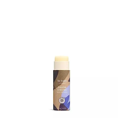 ATTITUDE Plastic-free Lip Balm, EWG Verified Plant- and Mineral-Based Ingredients, Vegan and Cruelty-free Personal Care Products, Coconut, 0.3 Oz