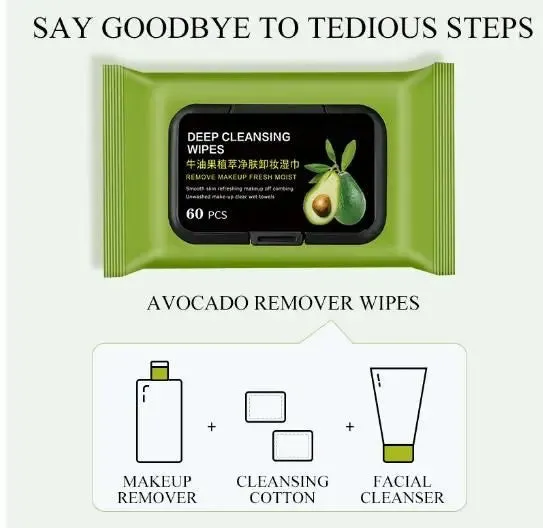 Avocado Makeup Remover Wipes all skin types (25 Pcs)(pack of 2)