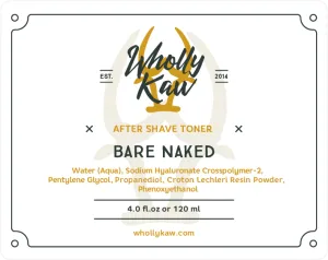 Bare Naked After Shave Toner by WhollyKaw