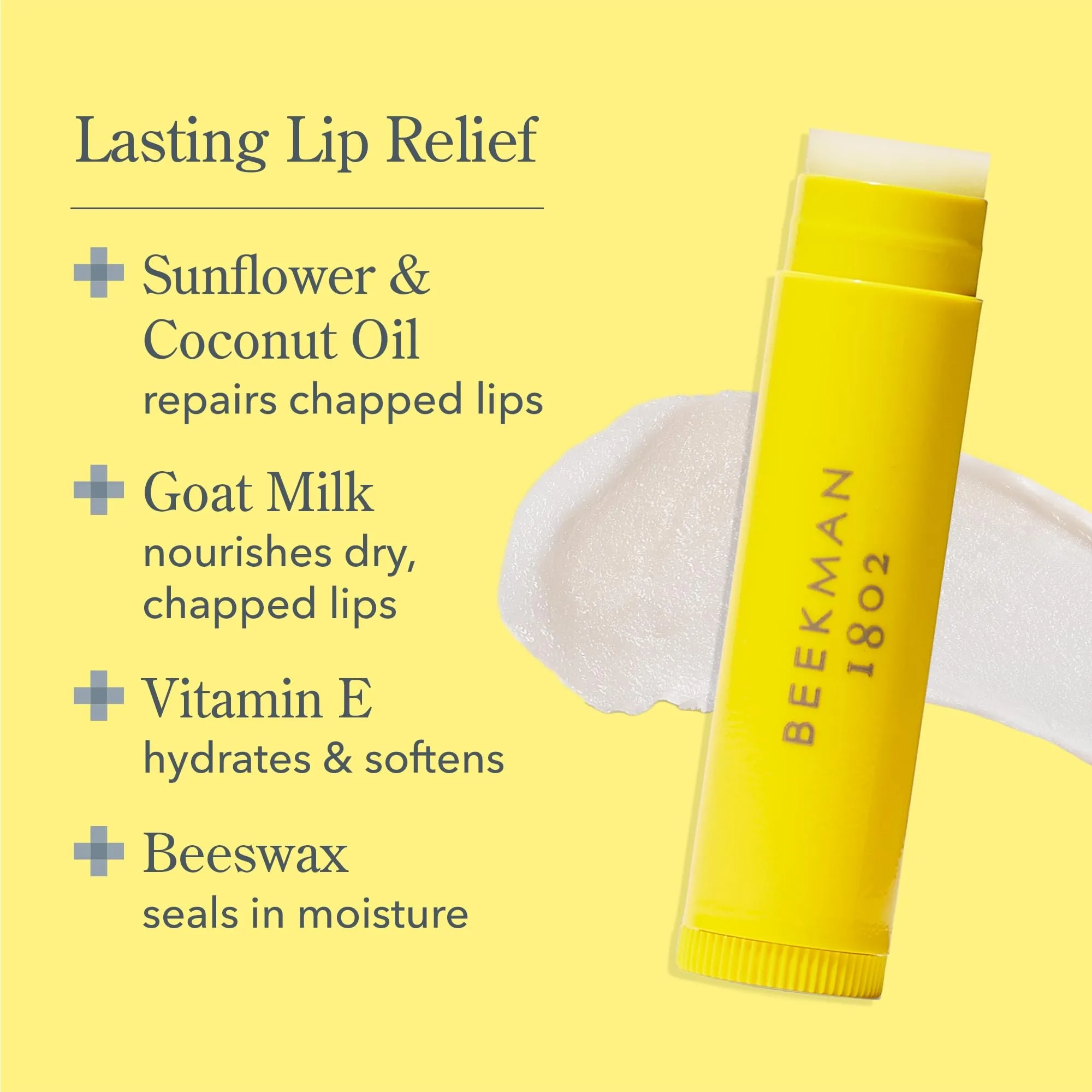 Beekman 1802 Tinted Lip Balm, Apricot & Honey Tea - Scented - 0.15 oz - With Goat Milk, Vitamin E, Beeswax & Shea Butter to Hydrate & Soothe - Good for Sensitive Skin - Cruelty Free