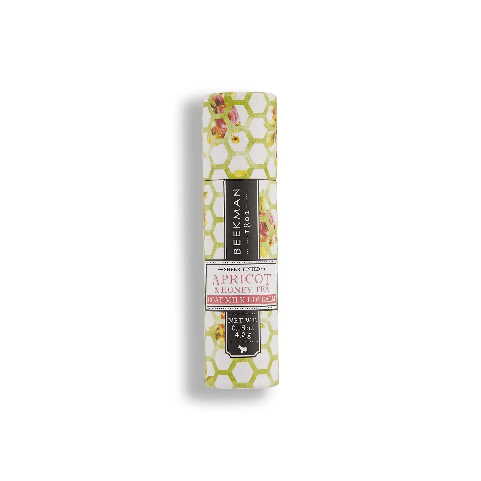 Beekman 1802 Tinted Lip Balm, Apricot & Honey Tea - Scented - 0.15 oz - With Goat Milk, Vitamin E, Beeswax & Shea Butter to Hydrate & Soothe - Good for Sensitive Skin - Cruelty Free