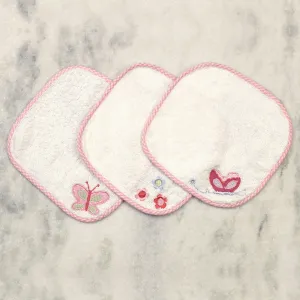 Butterfly Kisses Wash Cloths <br> Set of 3