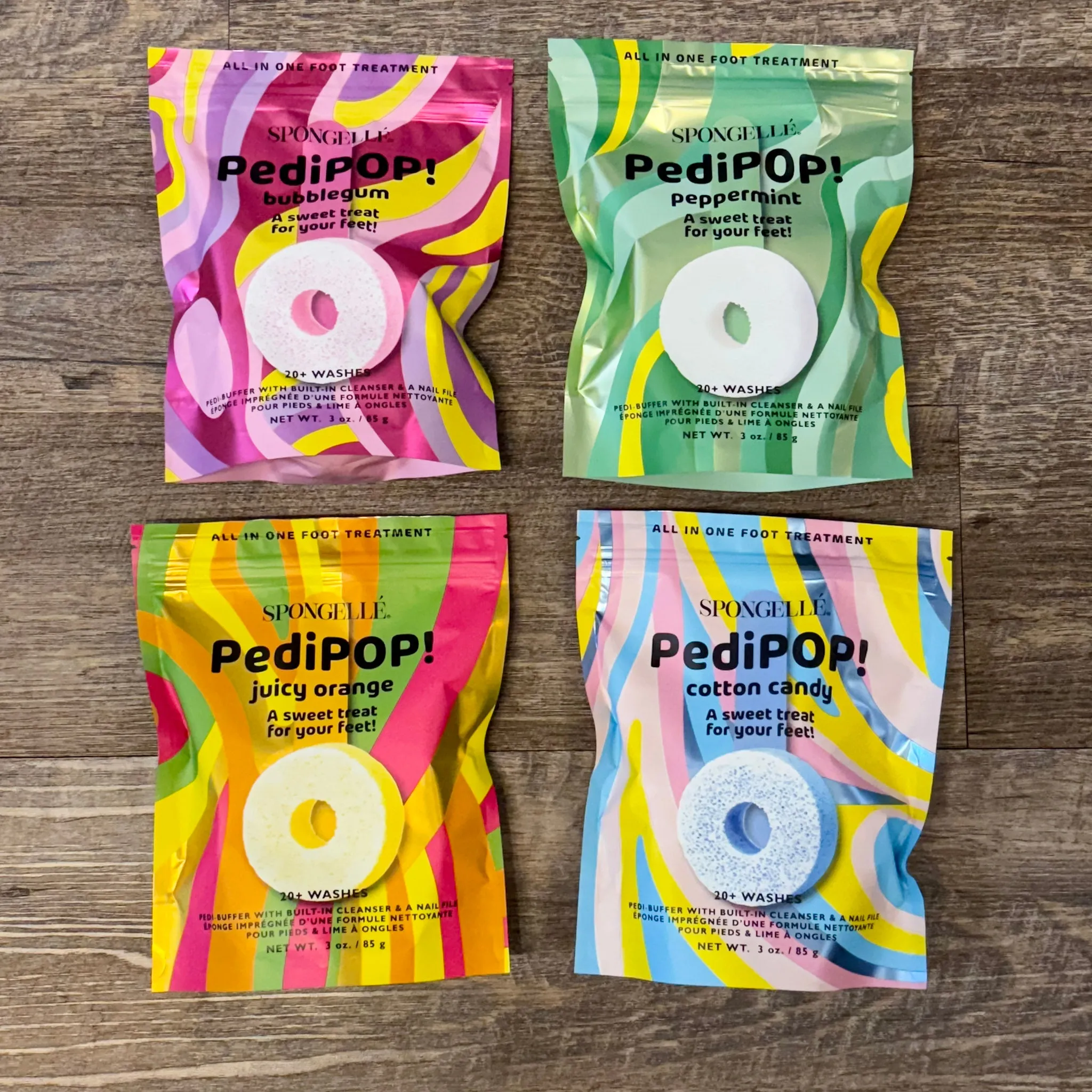 Cotton Candy PediPOP! Pedi Buffer & Nail File by Spongelle