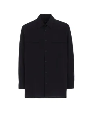 COTTON HEMP BROAD SHIRT WITH ZIP POCKET