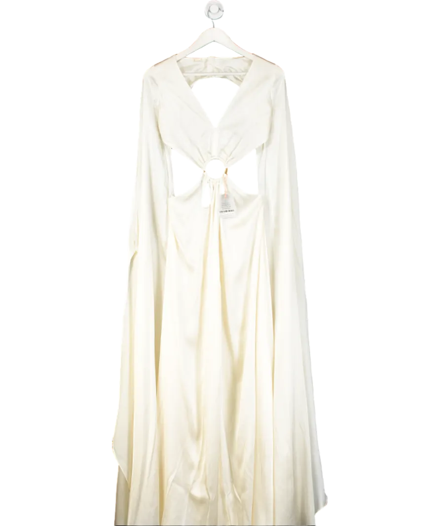 Cult Gaia Cream Jasmin Silk Gown UK S