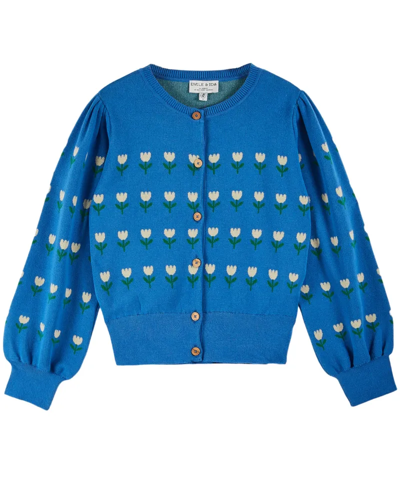Emile & Ida Blair Lagon Blue Cardigan