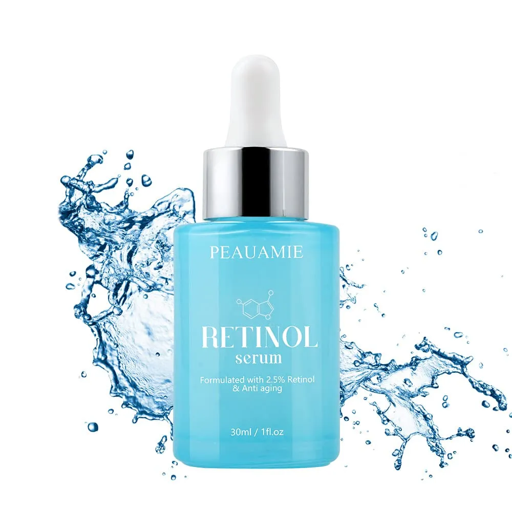Face Serum Set Vitamin C Serum,Hyaluronic Acid Serum,Retinol Serum for Dark Spots, Fine Lines and Wrinkles(5ml/3 pack)