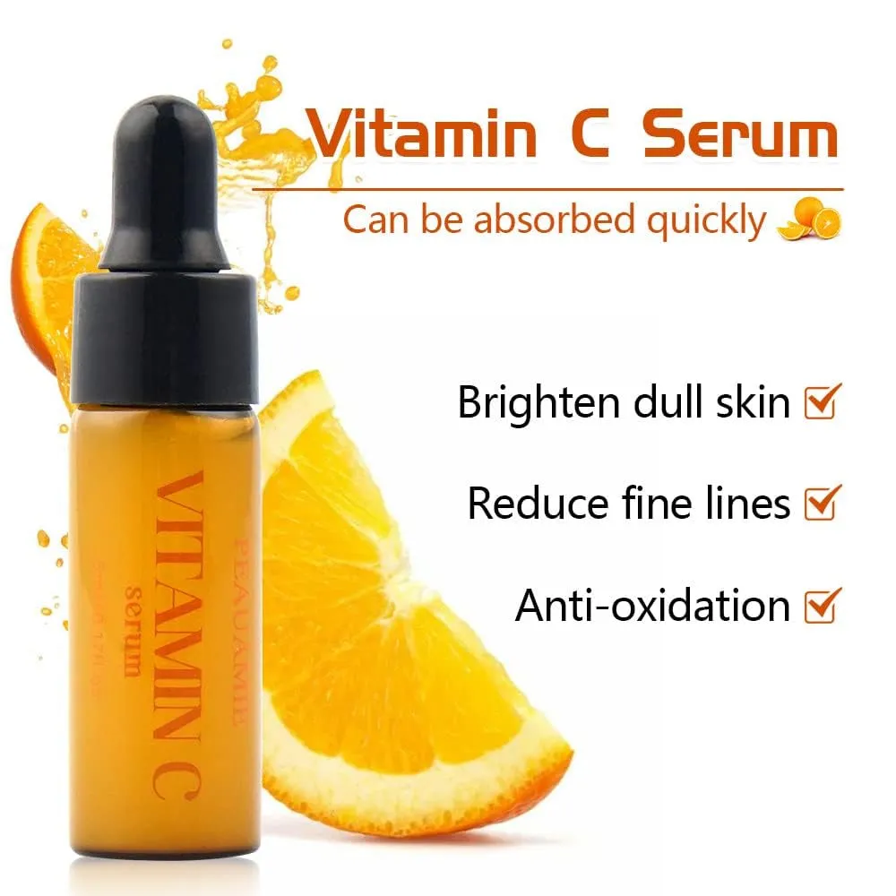 Face Serum Set Vitamin C Serum,Hyaluronic Acid Serum,Retinol Serum for Dark Spots, Fine Lines and Wrinkles(5ml/3 pack)