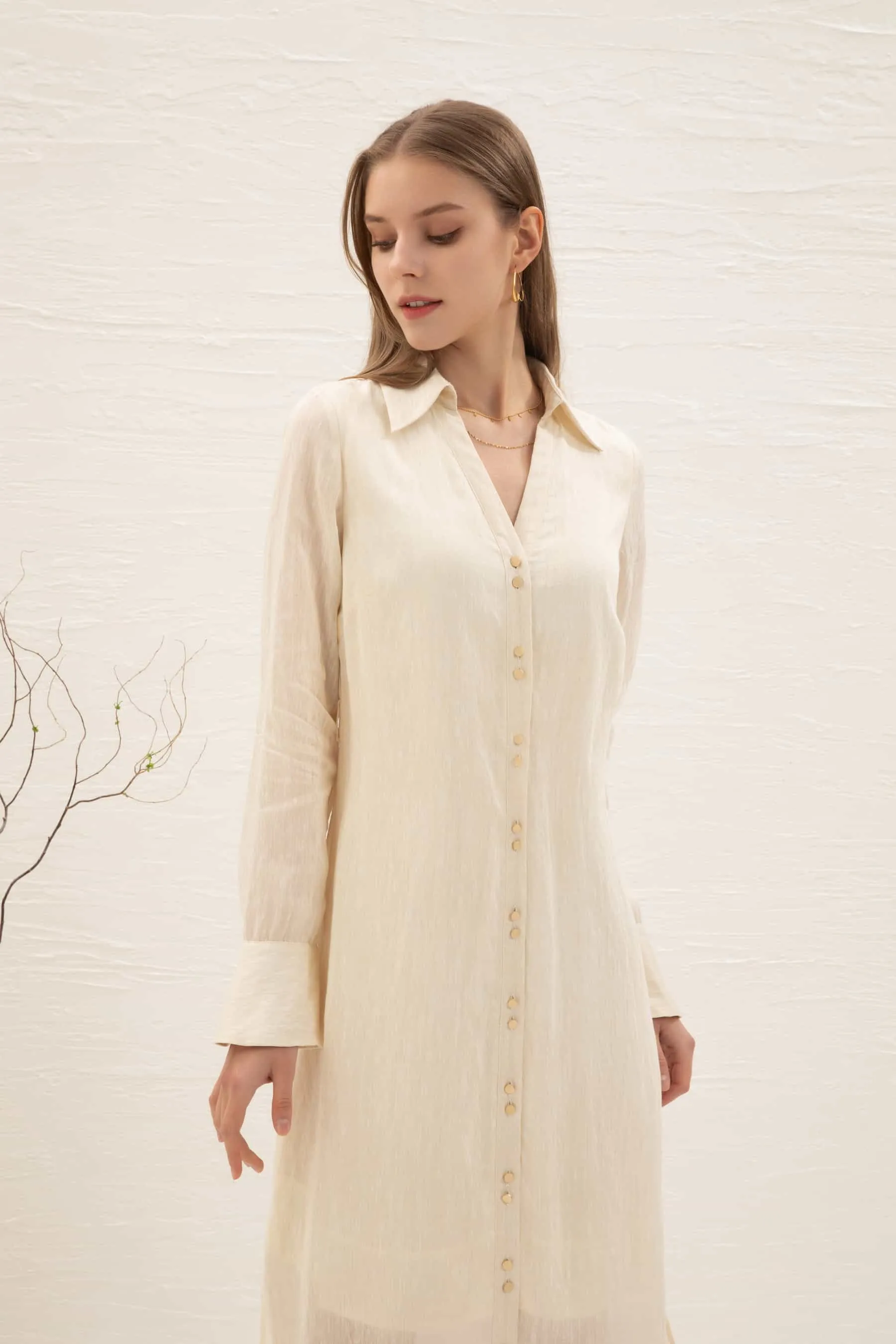 GDS Scarlette Belted Dress | Cream
