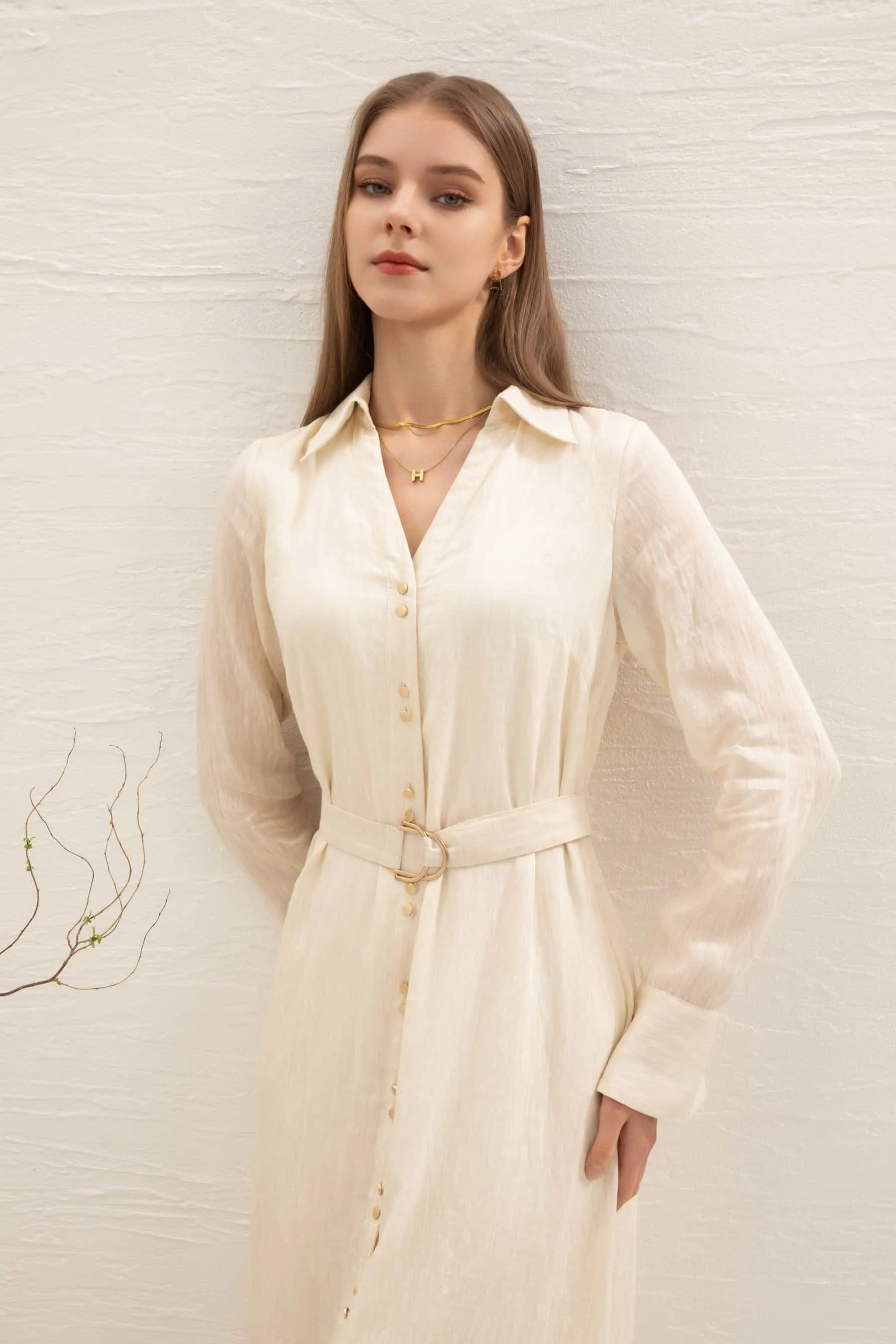 GDS Scarlette Belted Dress | Cream