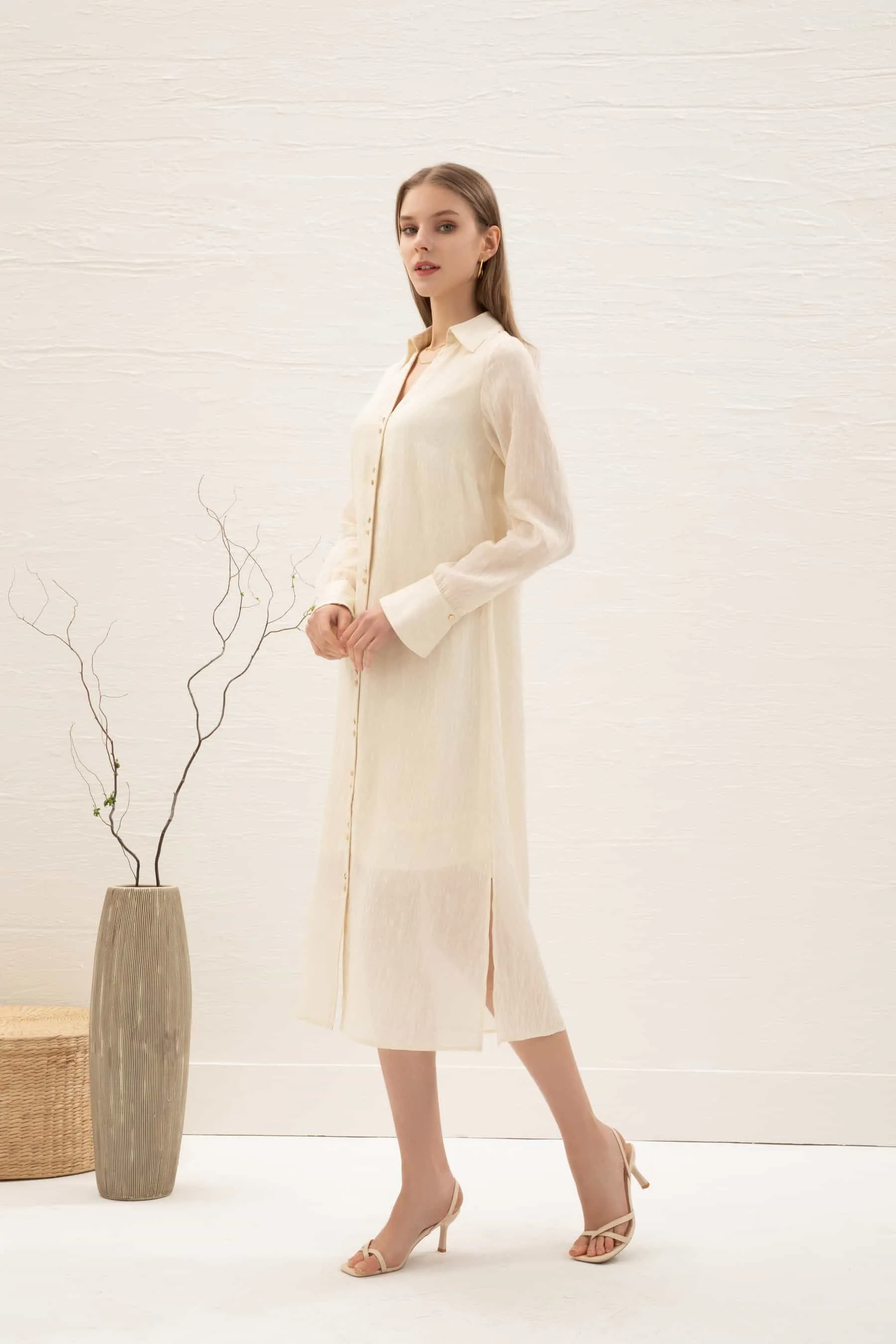 GDS Scarlette Belted Dress | Cream