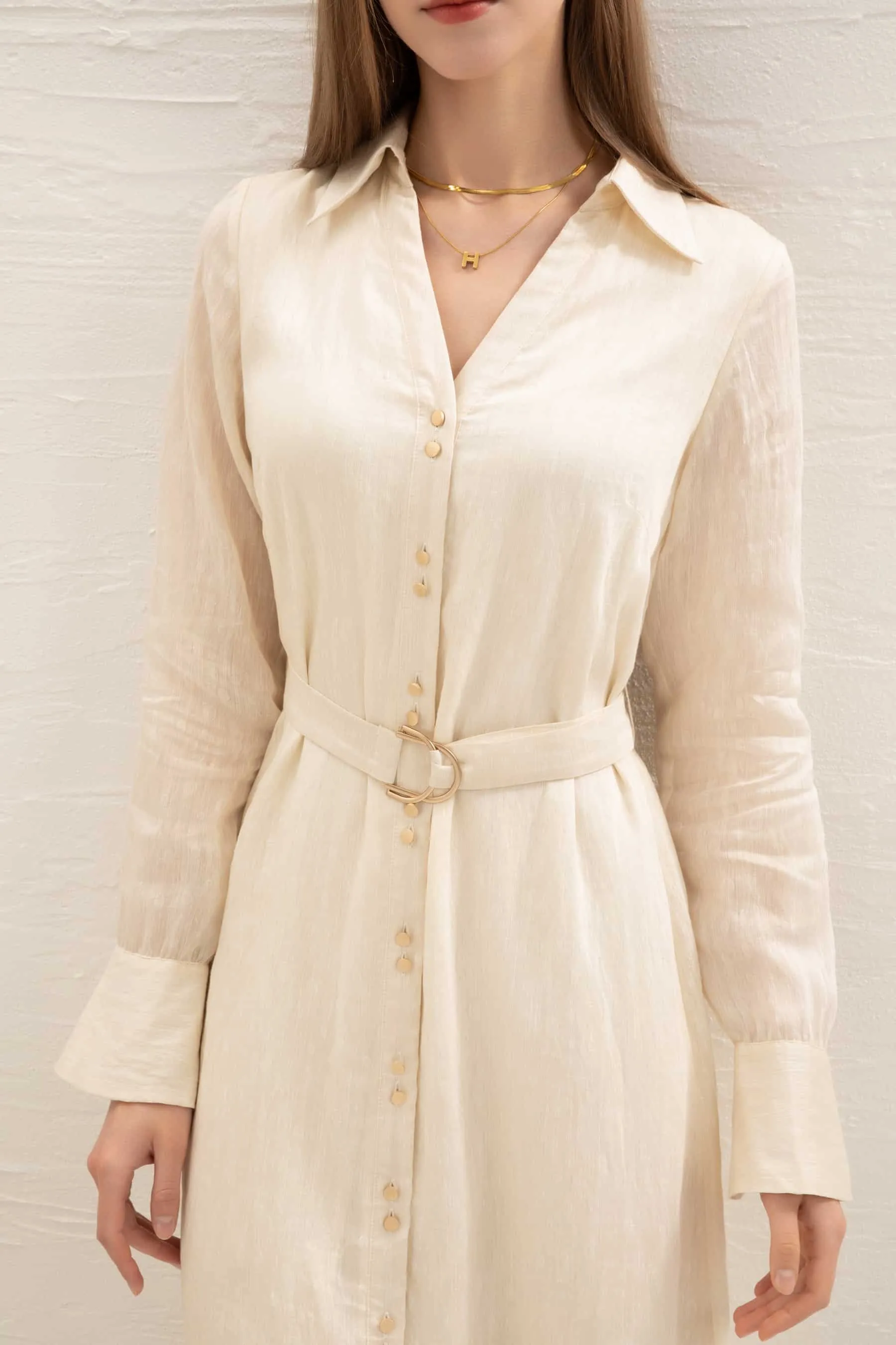 GDS Scarlette Belted Dress | Cream
