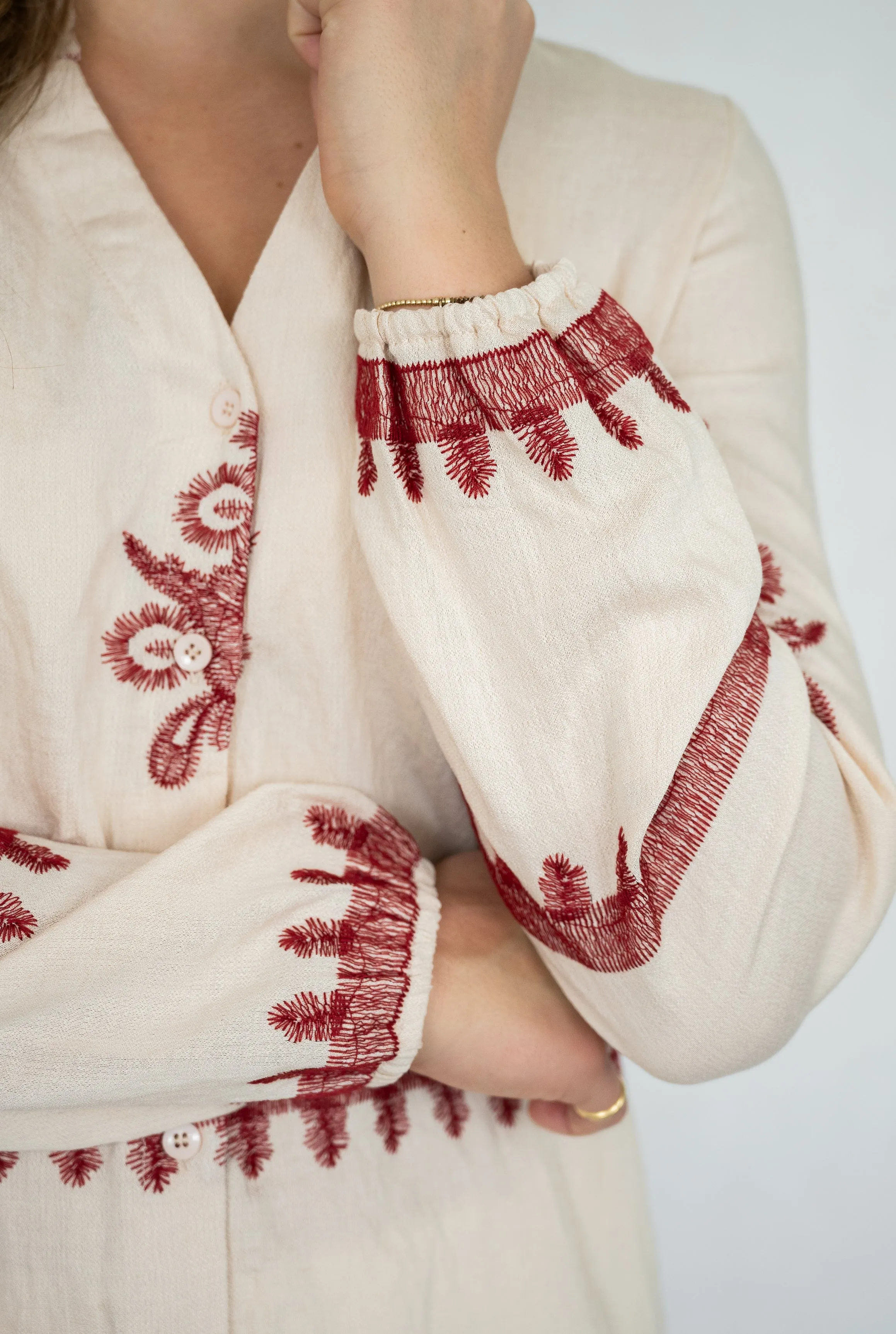 Juliette Shirt | Crm-Red