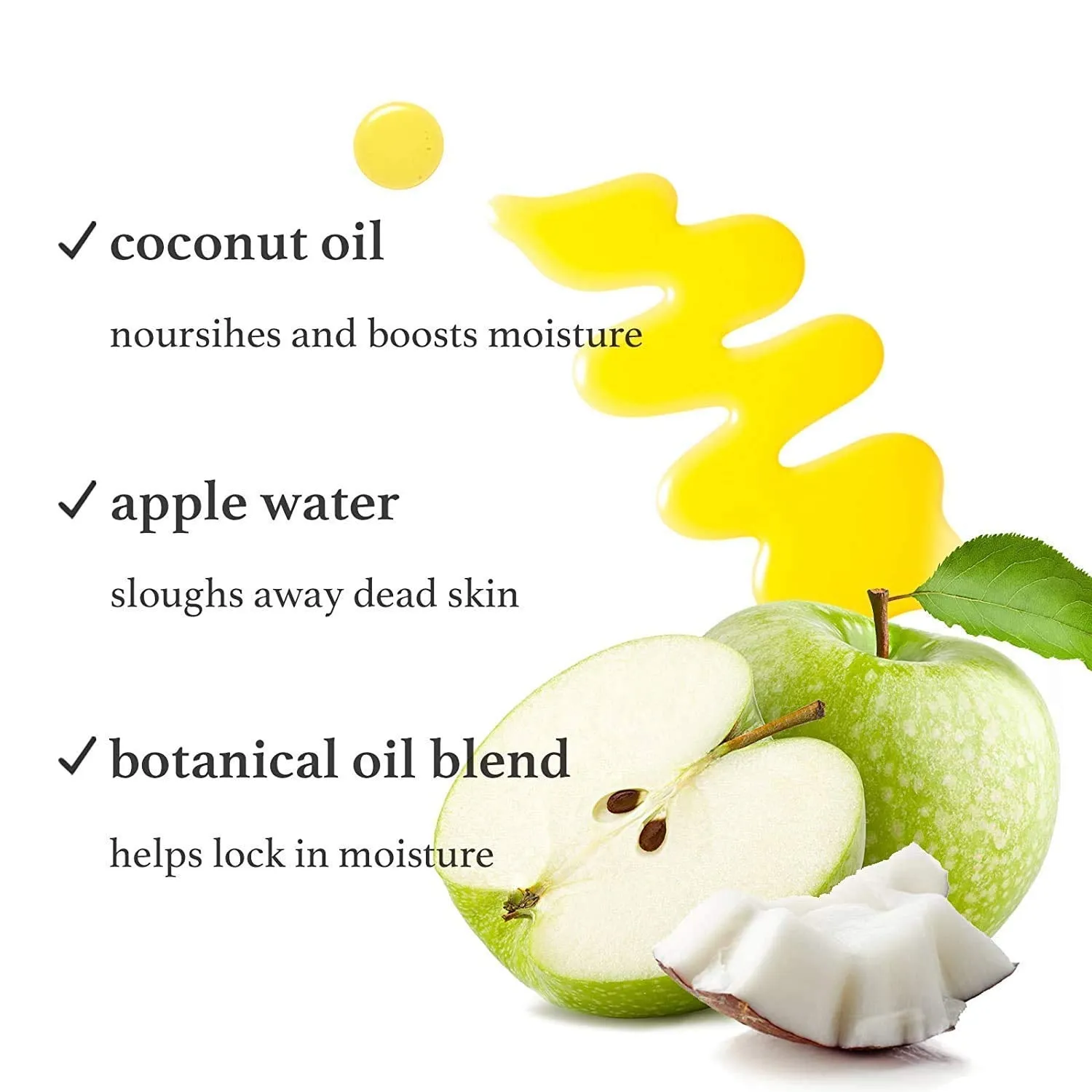 Nooni Korean Lip Oil - Applecoco | Moisturizing, Softening, and Smoothen Dry Lips with Coconut Oil, 0.12 Fl Oz