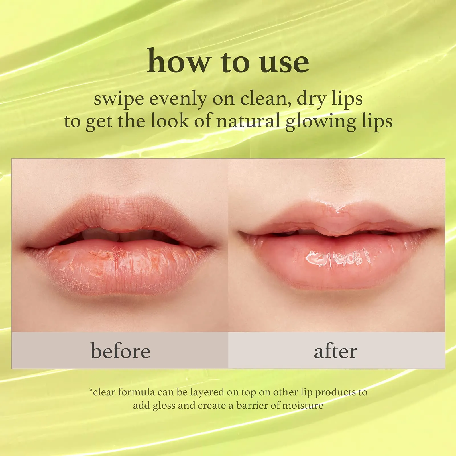 Nooni Korean Lip Oil - Applecoco | Moisturizing, Softening, and Smoothen Dry Lips with Coconut Oil, 0.12 Fl Oz