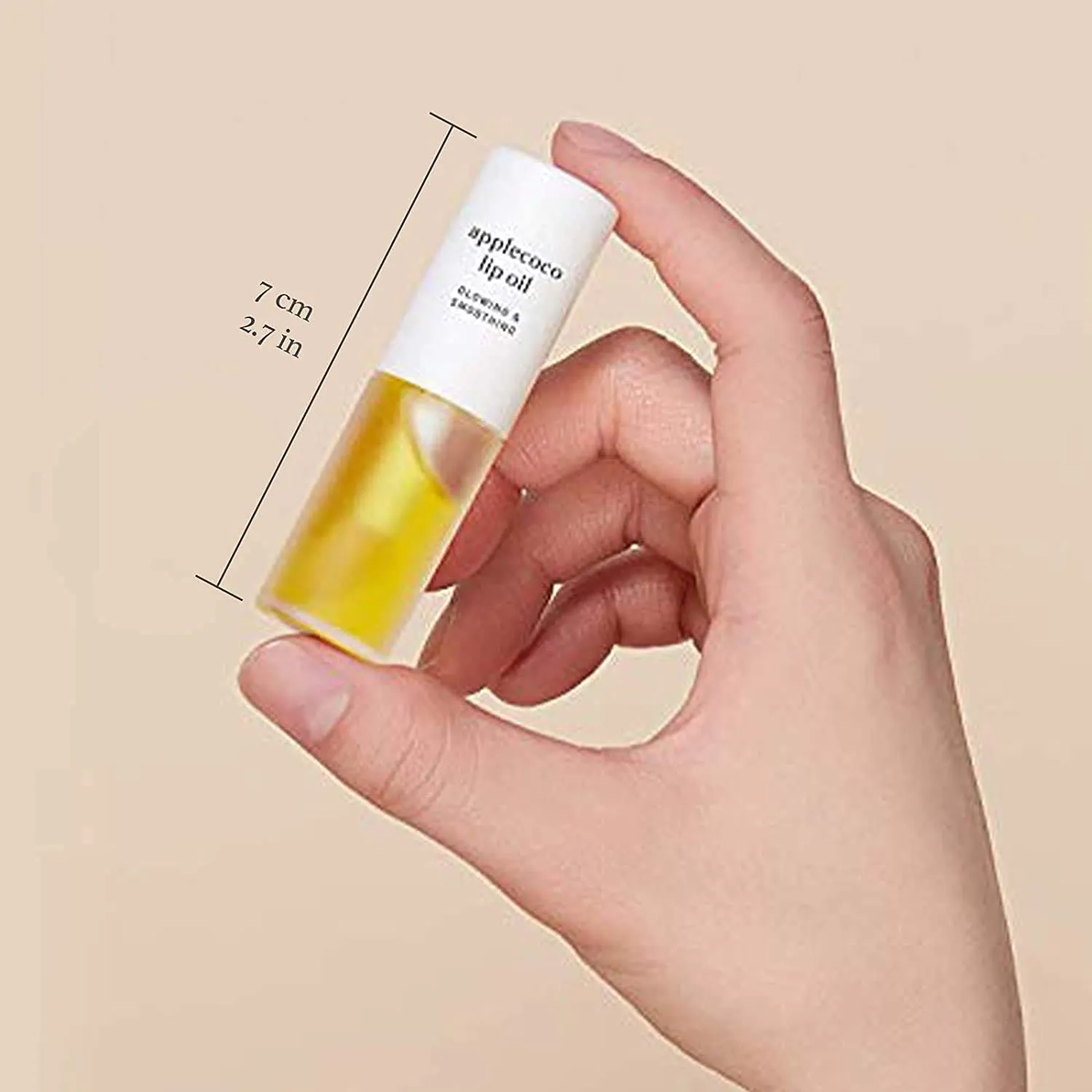 Nooni Korean Lip Oil - Applecoco | Moisturizing, Softening, and Smoothen Dry Lips with Coconut Oil, 0.12 Fl Oz