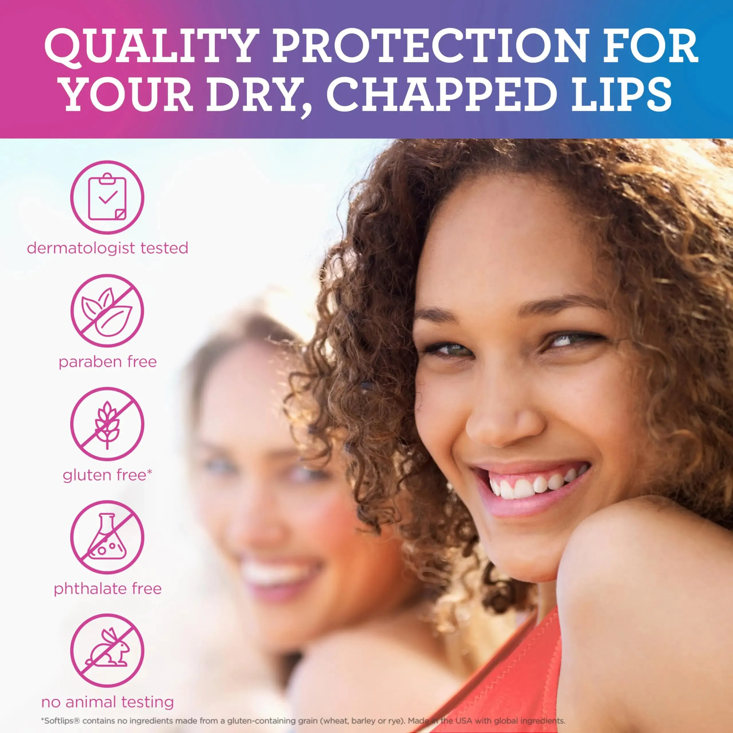 Softlips Lip Balm 3-Pack: Watermelon, Cherry & Vanilla - Soothing, Hydrating & Cruelty-Free