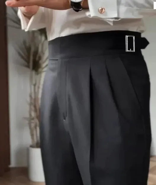 Straight Pants Anti-wrinkle Casual Nine-quarter Pants Versatile Retro