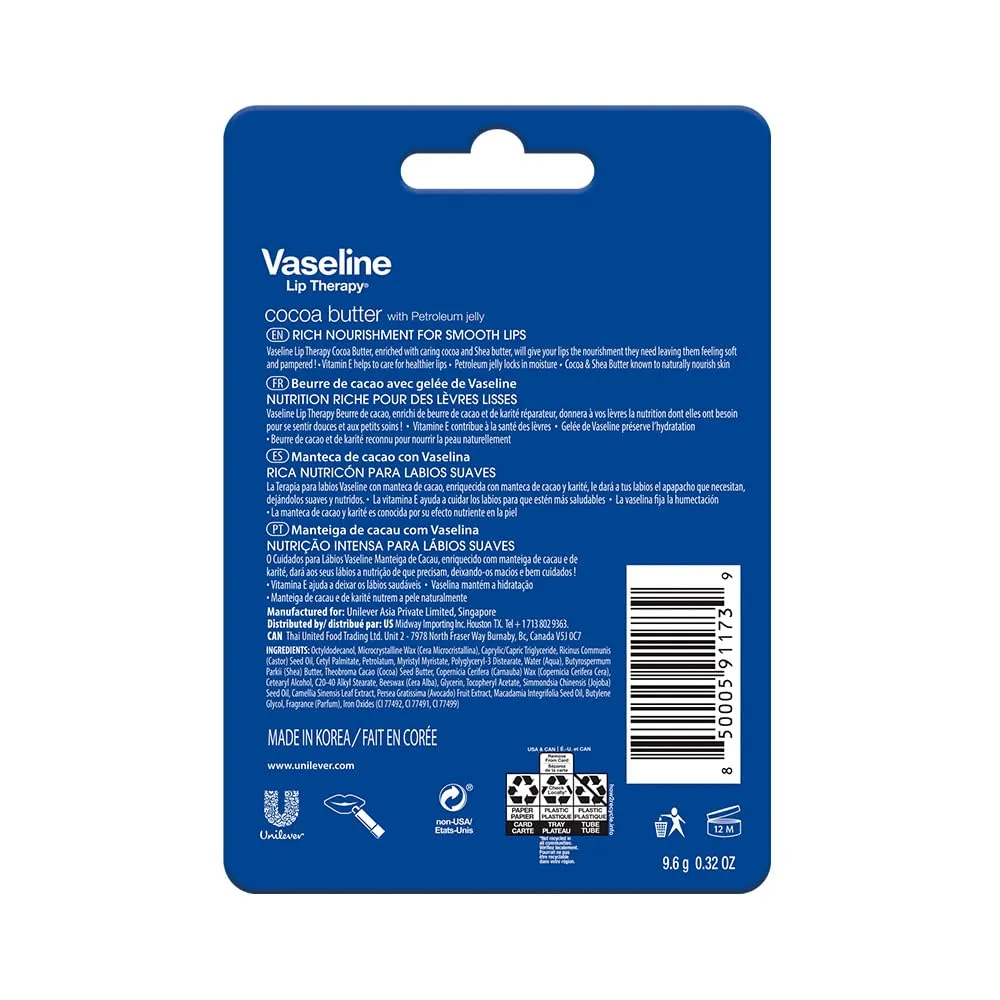 Vaseline Cocoa Butter Lip Therapy Twin Pack